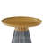 2-Piece Round Nesting Side Table Set with Matte Gold Metal Tray Tops and Smoky Gray Glass Bases-1801020864-1801020870