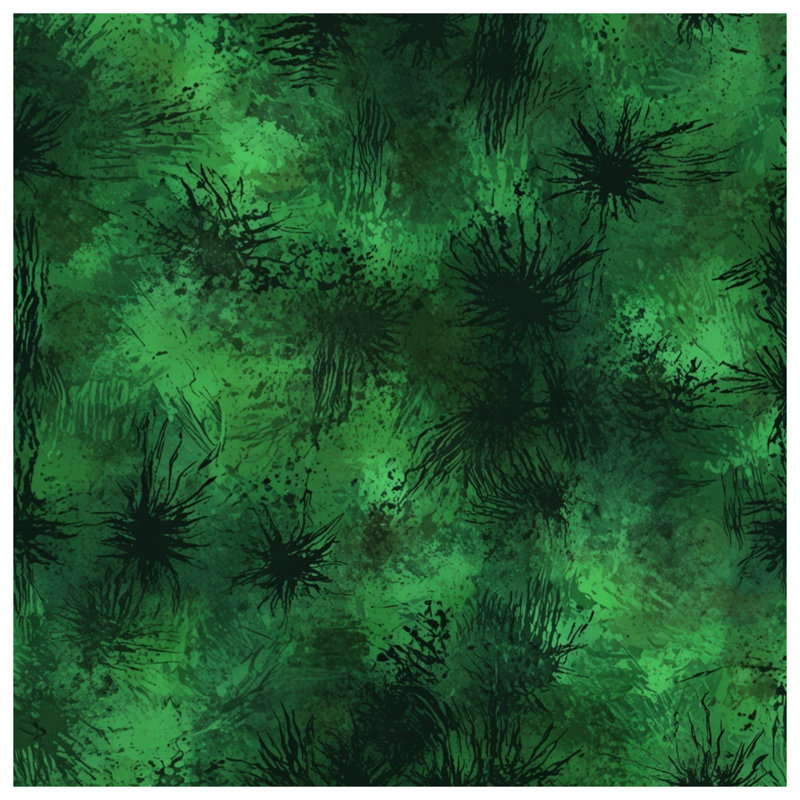 Couvertures vertes à motif abstrait, L 60 po x H 80 po