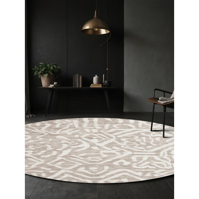 Tapis beige soyeux et moelleux