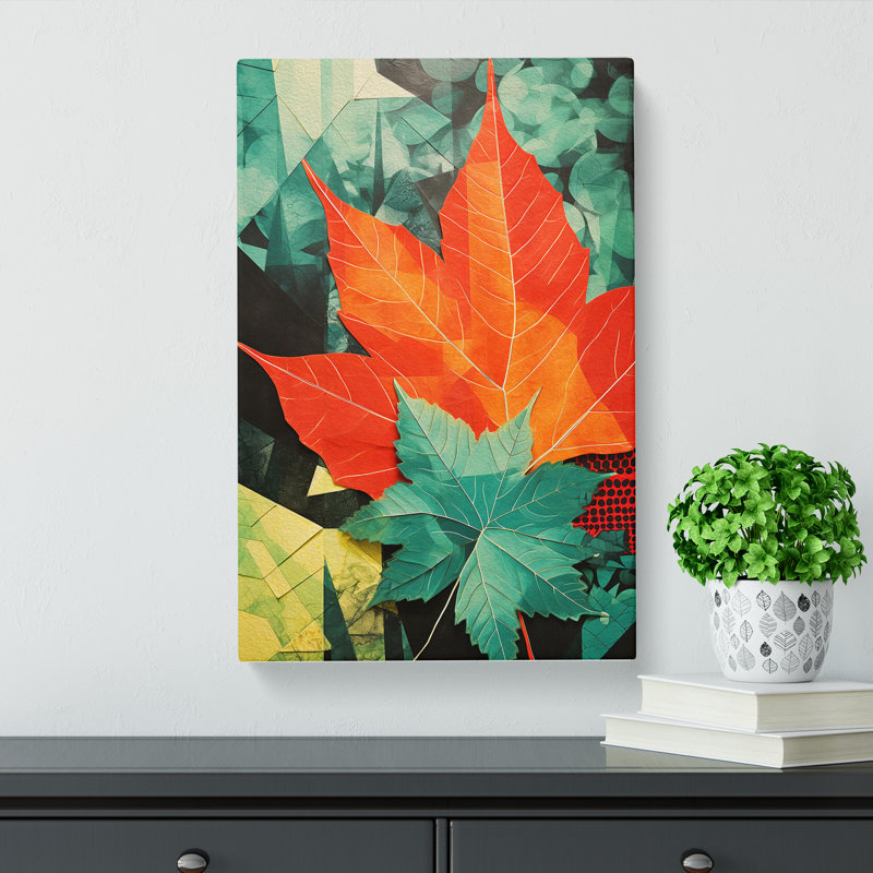 Ivy Leaf Constructivism - Wrapped Canvas, 60cm H x 40cm W x 3cm D