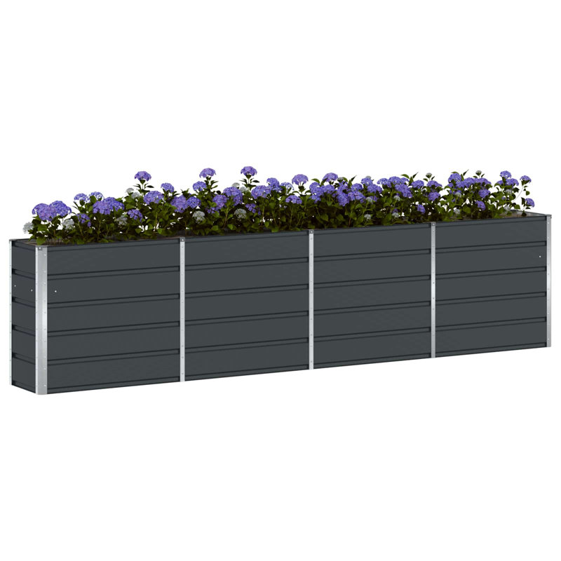 Planter Steel, 75cm H x 320cm W x 40cm D, Anthracite