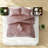 Luxurious Velvet Bedding Sets, Polyester Texture, Modern Blush Comfort For Home