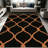 1PC Black and Tan Geometric Trellis Pattern area rugs for Living Room, Soft and Comfortable, Suitable for all seasons, easy-to-maintain, machine washable Indoor Mat, Under Table Farmhouse suitable for dining room, bedroom, entryway, kitchen, home-336516903