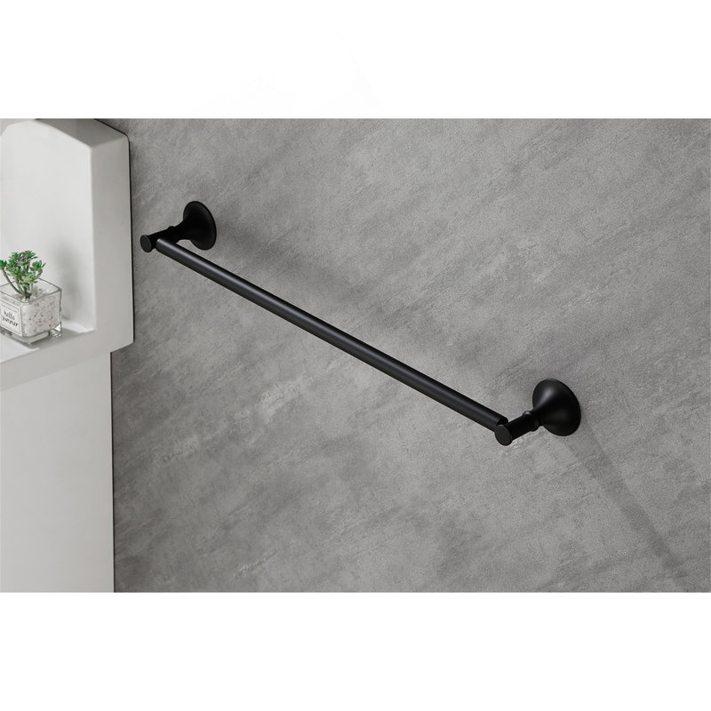 6 Piece Brass Bathroom Towel Rack Set Wall Mount, Matte Black