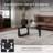51" Triangle Glass Coffee Table With Solid Wood Base Clear Top Mid Century Center Table For Living Room, Quick Assembly-378083970