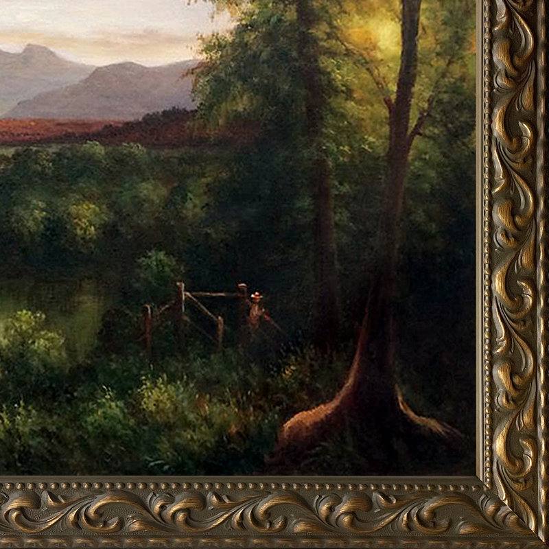 «View on the Catskill - Early Autumn, 1837» par Thomas Cole - Reproduction d'art sur toile encadrée, Cadre en bois élégant