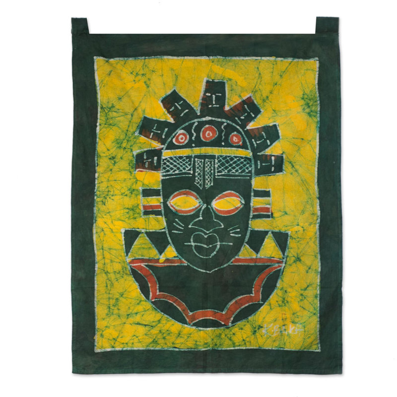 Suspension murale à masque festac batik