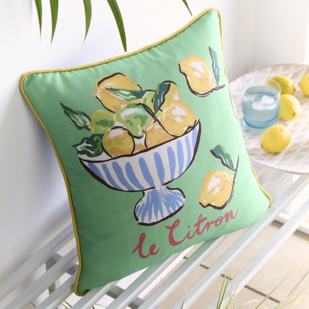 Fusion Lemon Fruit Bowl Outdoor Cushion Multi