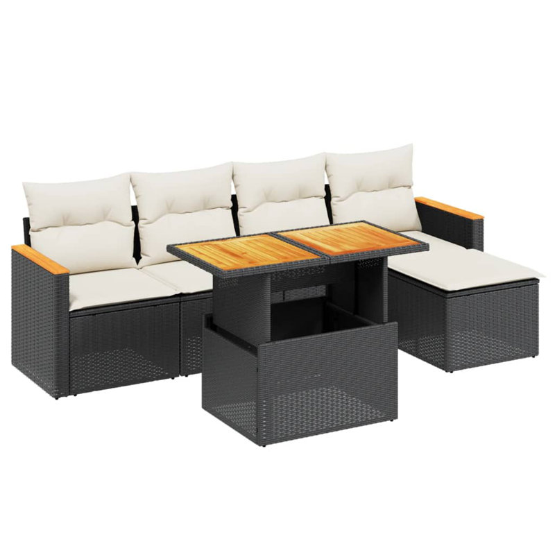 Grand canapé modulaire en rotin PE Vidaxl