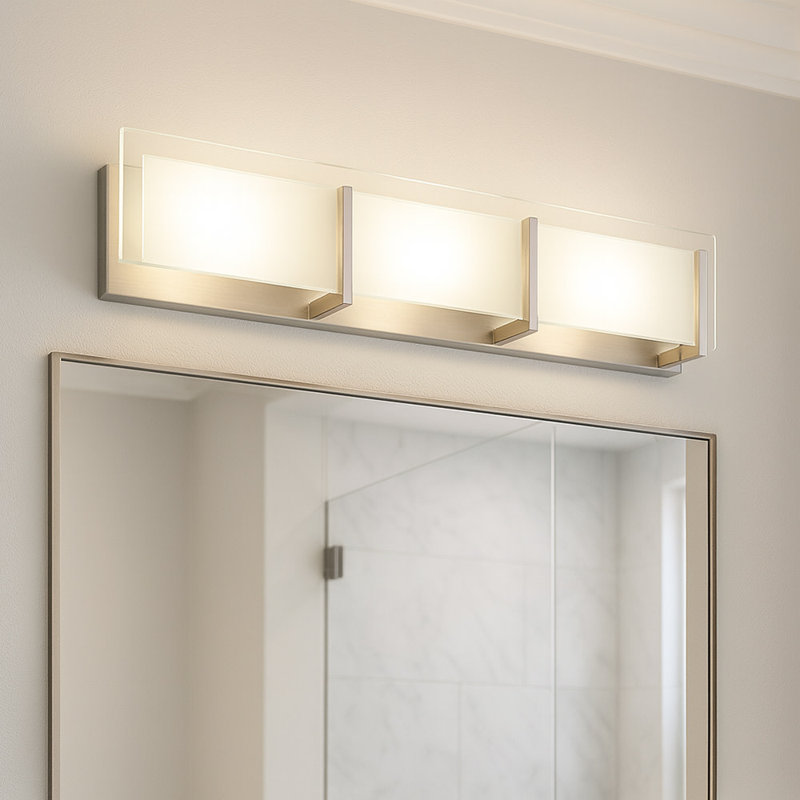 Latitude 6-Light Dimmable Bath Bar, Brushed Nickel, 60W G-9