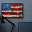 «Rustic United States Flag with Dist Paint Paint Drip» par Erin Ashley - reproduction d'art-52744993-52744991