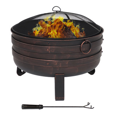 Prea Round Steel Wood Burning Fire Pit