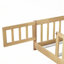 Lit en bois avec clôture-997059401