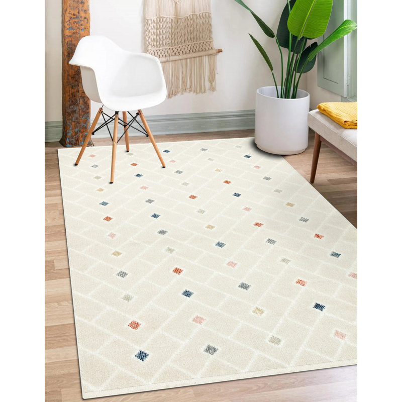 Gwendolyn Polka Dots Area Rug, Rectangle 120 x 180cm