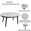 Ensemble de causeuse d'extérieur 2 pièces et table basse 2 pièces - Structure en aluminium, coussins Sunbrella, plateau aspect marbre blanc de Carrare, noir Ember