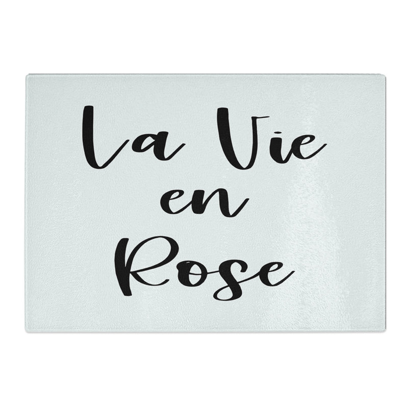 La Vie En Rose Typography Chopping Board, 20cm W x 28.5cm L