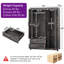 Armoire-penderie à 3 portes Bichock 70 po avec 2 tiroirs et tringle, chêne foncé-1140670959