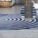 Saminah Washable Abstract Machine Woven Polyester Area Rug in Blue