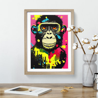 Paint Splash Monkey No.2 - Wall Art