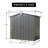 Outdoor Storage Shed 6.5'X 4.2', Metal Garden Shed For Bike, Trash Can, Tools, Lawn Mowers,Galvanized Steel Outdoor Storage Cabinet With Lockable Door For Backyard, Patio, Lawn (6.5X4.2Ft, Dark Gray)-124356779-124356787
