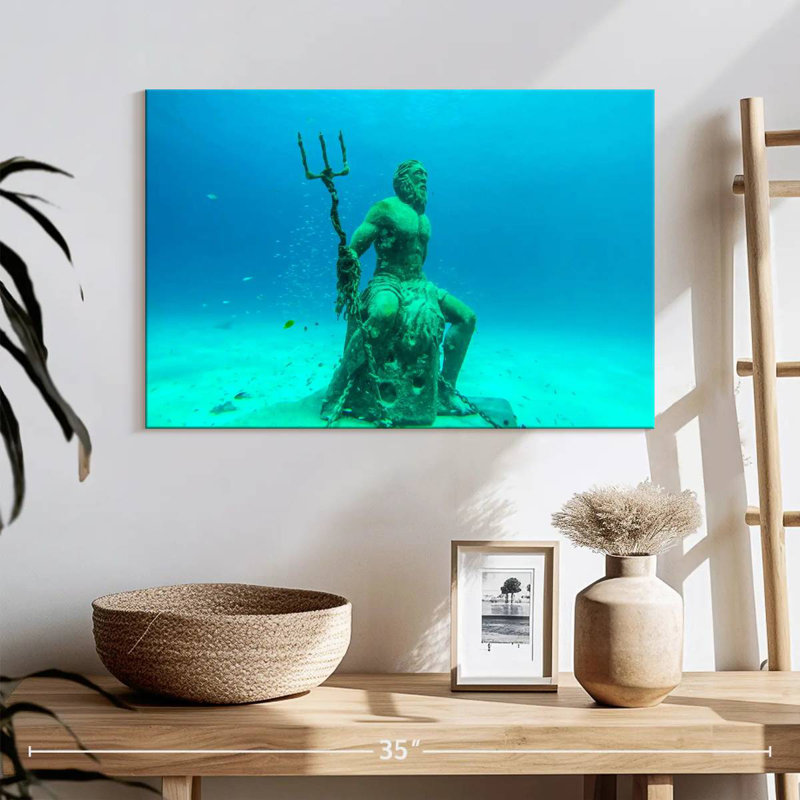 Kelan Sunken Poseidon Statue, 16" H x 24" W