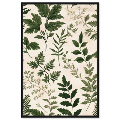 Décoration murale florale Olive Sprigs III par Art Remedy, cadre noir, 10 x 15