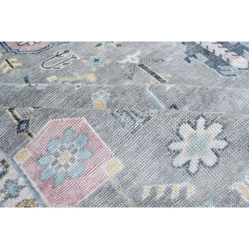 Wool Oriental Area Rug in Light Grey, null, Rectangle 12' x 15'