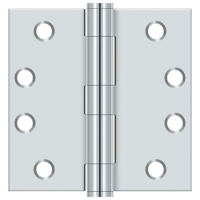 Butt Bearing Hinge, Polished Chrome, Steel