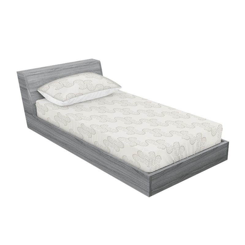 Drap-housse et taie décorative Ambesonne, Ensemble de draps pour lit simple avec 1 taie d'or