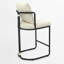 Tabouret de comptoir en chenille 26 po avec dossier et structure en métal, chaises de bar rembourrées modernes pour îlot de cuisine-2035288887-2035288884