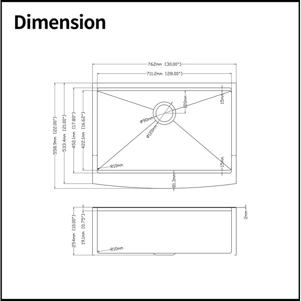 Dimensions du produit