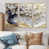 Toile naturelle avec cadre flottant