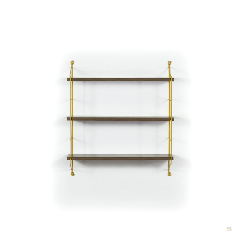 Triple tablette, noyer / jaune
