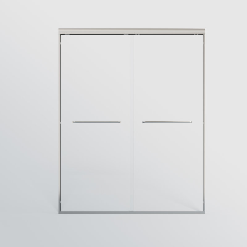 Double porte de douche coulissante, Chrome