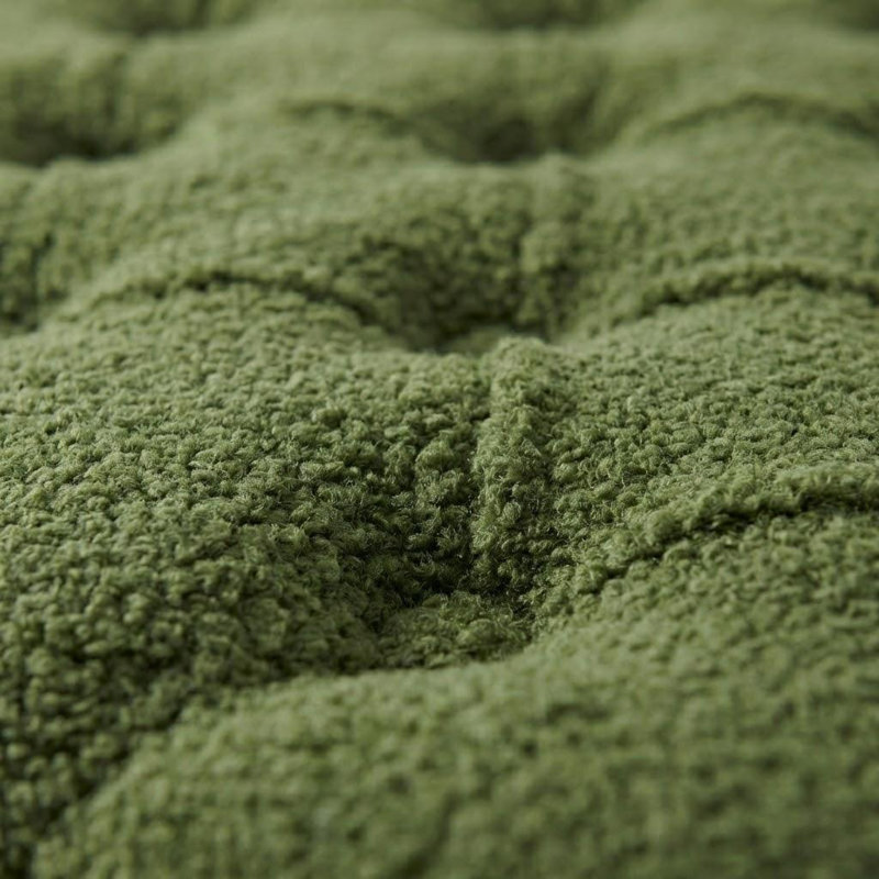 Repose-pieds capitonné avec repose-pieds rectangulaire capitonné Boucle, Vert
