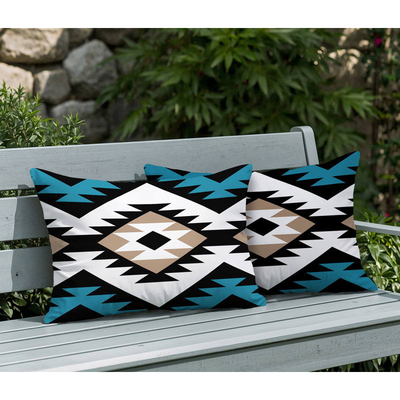 Coussin intérieur / extérieur Seka, 25 x 18, Turquoise