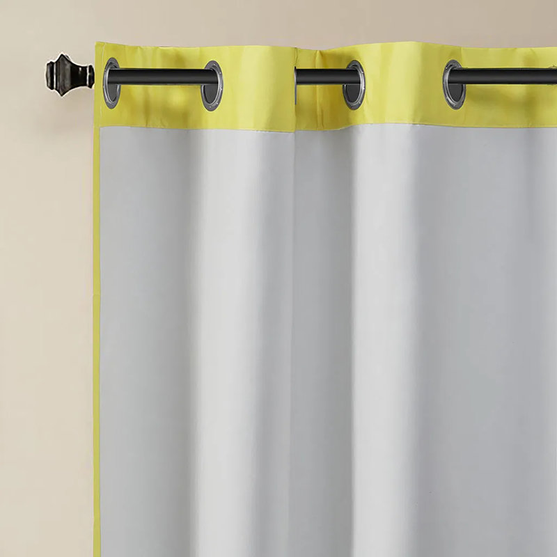 Modern Herringbone Print Blackout Curtains (Pair)