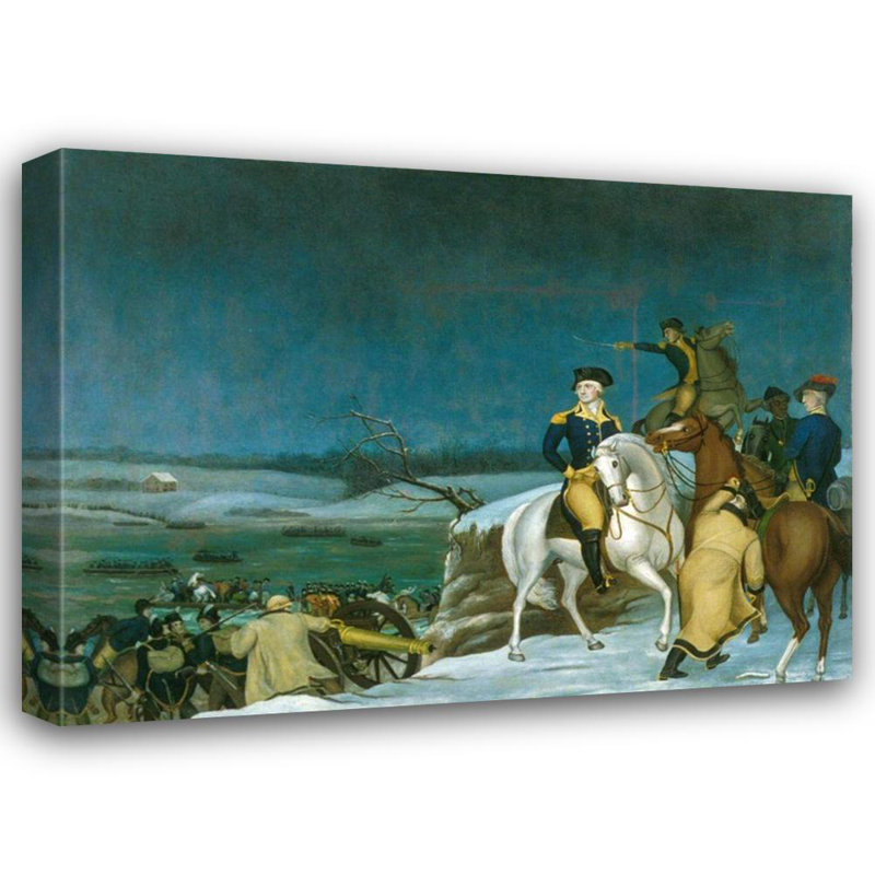 Art sur toile tendue avec Alcott Hill® Hicks, Edward Gallery: Washington at the Delaware, H 14 po x l 18 po
