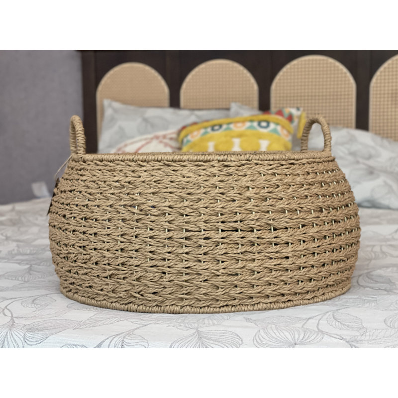 Bayou Breeze Large Woven Storage Basket for Toys, Blankets, and Laundry