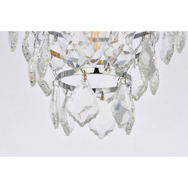 Plafonnier encastré 3 lumières Bryd, H 11 po x l 12 po x P 12 po, Chrome