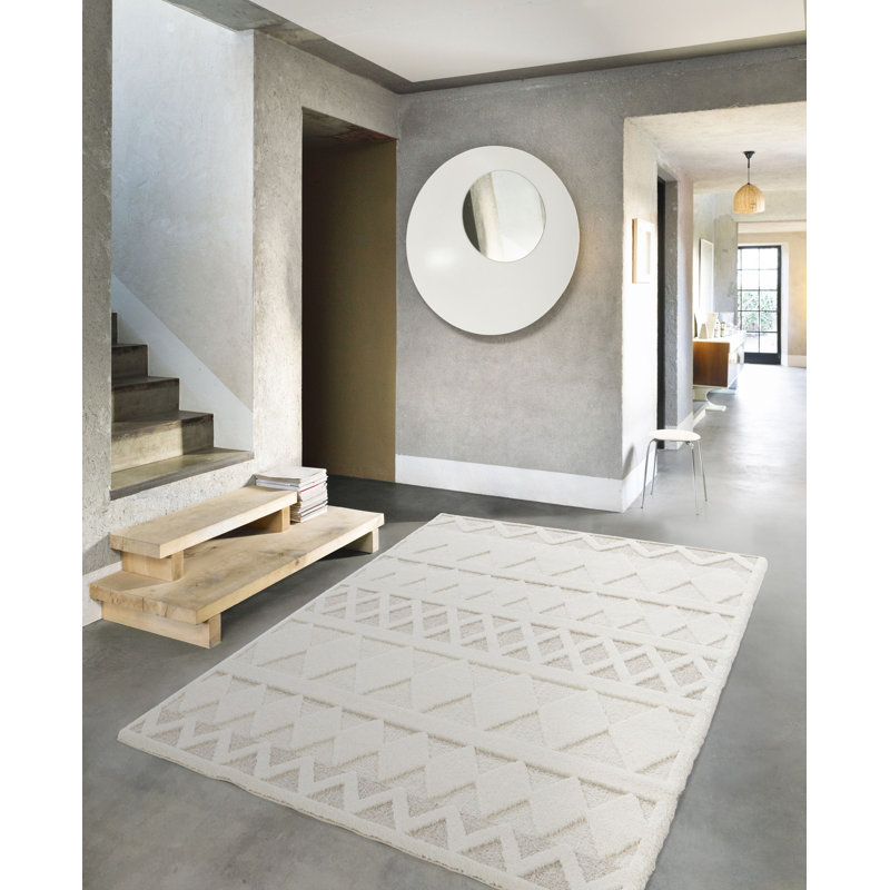 Jaheim Geometric Shag Area Rug, Rectangle 120 x 170cm