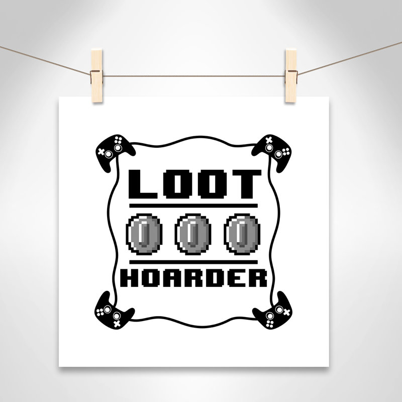 Impression sur papier Loot Hoarder Kids, H 16 po x l 16 po x P 1 po, Papier