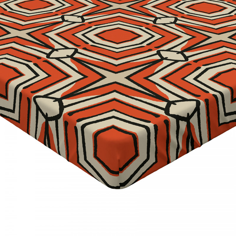 Microfiber Geometric Fitted Sheet, Full Fitted Sheet