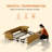 Murphy Bed with 2" Mattress and Nightstands Included, Sofa and Storage Bench Murphy Bed, 3-in-1 Convertible Bed Frame with Charging Port and Nightlight, Chestnut Fir-1707575994