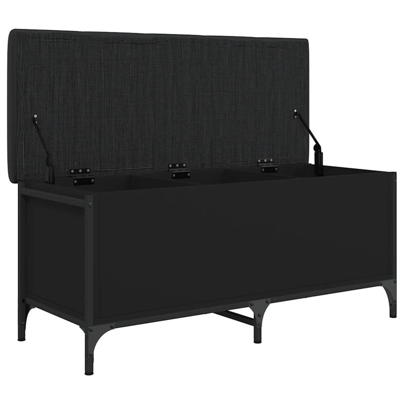 Upholstered Engineered Wood Bench, Black