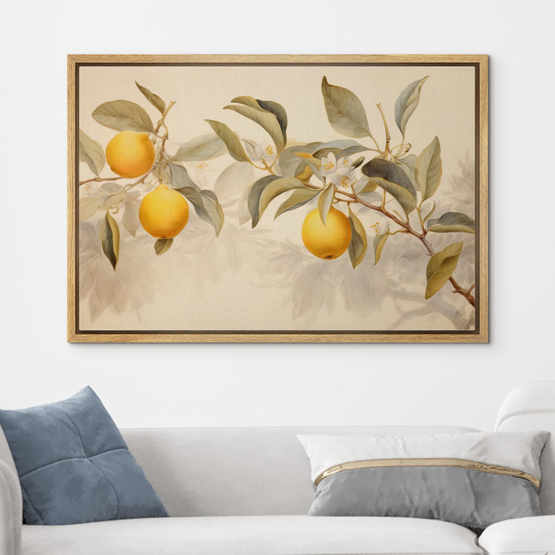 Aliments pour la cuisine «Peach Fruit And» sur, Encadré naturel, H 24 po x l 36 po