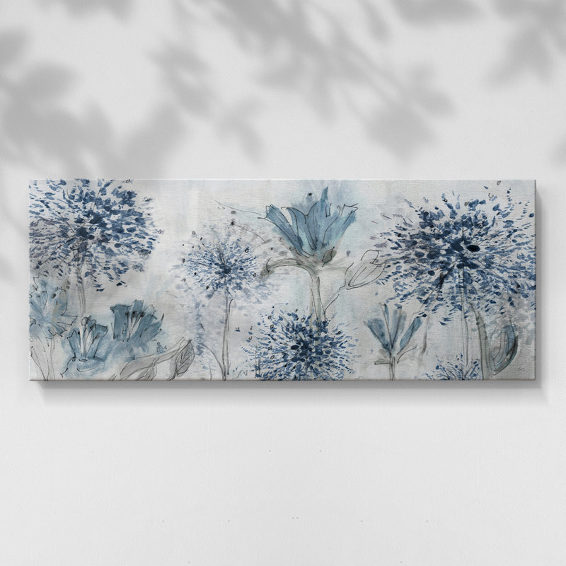 Field of Blue - Toile tendue avec châssis - Prêt à accrocher, H 16 po x l 40 po