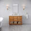 Tessa 48 In. Mango Wood Carrara White Marble Countertop Bath Vanity-108713846