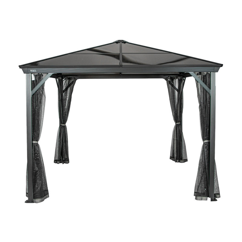Pavillon de jardin Rembert, 12 pi. L 10 pi. D, Gris anthracite, Gris anthracite
