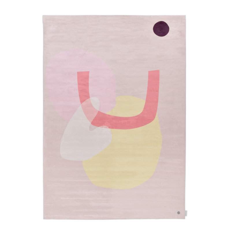 No Pattern And Not Solid Colour Machine Woven Pink Area Rug, Rectangle 140 x 200cm